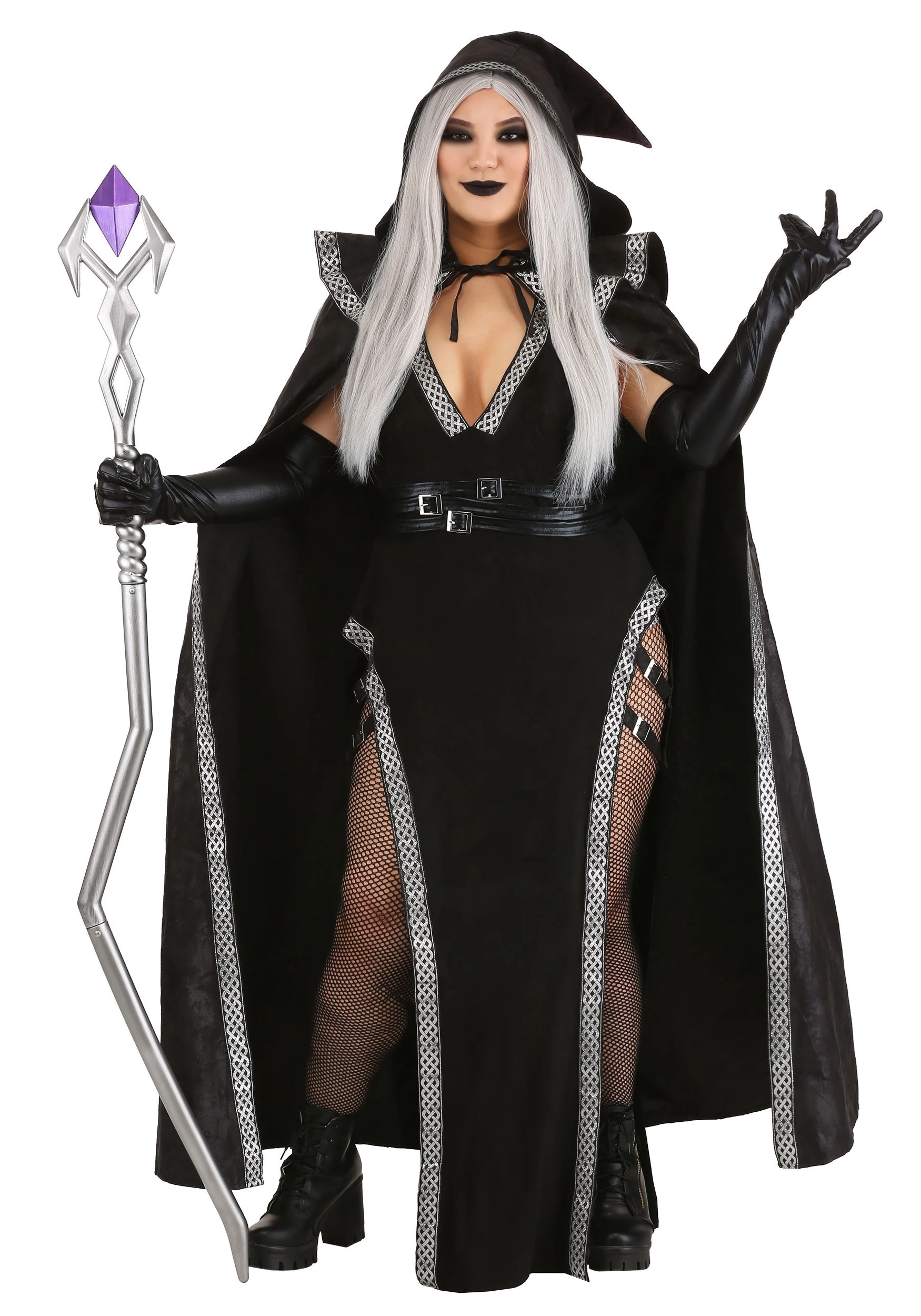 Fun Costumes Women's Plus Size Enchanted Warlock Costume 3 Fun Costumes Women's Plus Size Enchanted Warlock Costume