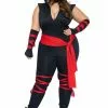 LEG AVENUE Deadly Ninja Women's Sexy Plus Size Costume -Storybook & Fairytale Costumes Sales sexy deadly ninja womens plus costume