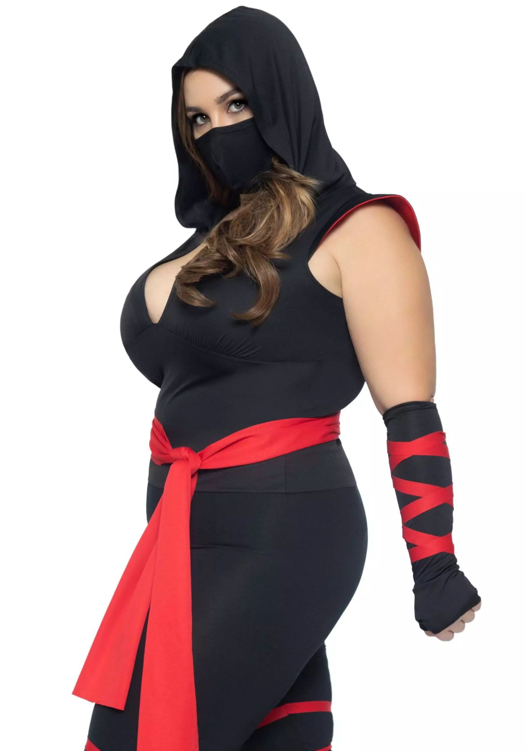 LEG AVENUE Deadly Ninja Women's Sexy Plus Size Costume 6 LEG AVENUE Deadly Ninja Women's Sexy Plus Size Costume - Image 4