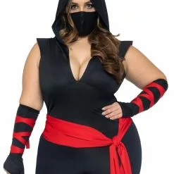 LEG AVENUE Deadly Ninja Women's Sexy Plus Size Costume 8 LEG AVENUE Deadly Ninja Women's Sexy Plus Size Costume -Storybook & Fairytale Costumes Sales sexy deadly ninja womens plus costume alt 3