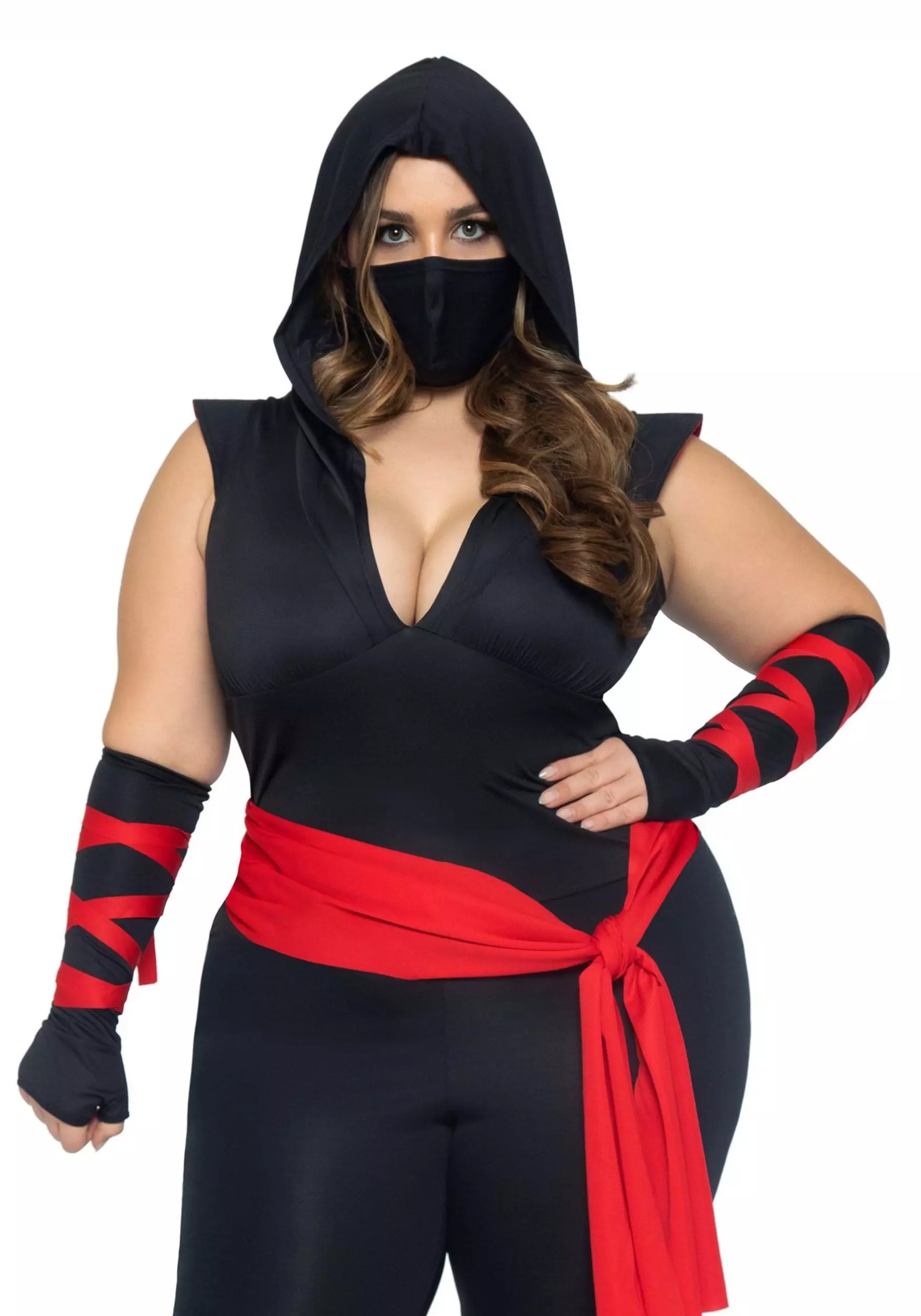 LEG AVENUE Deadly Ninja Women's Sexy Plus Size Costume 5 LEG AVENUE Deadly Ninja Women's Sexy Plus Size Costume - Image 3