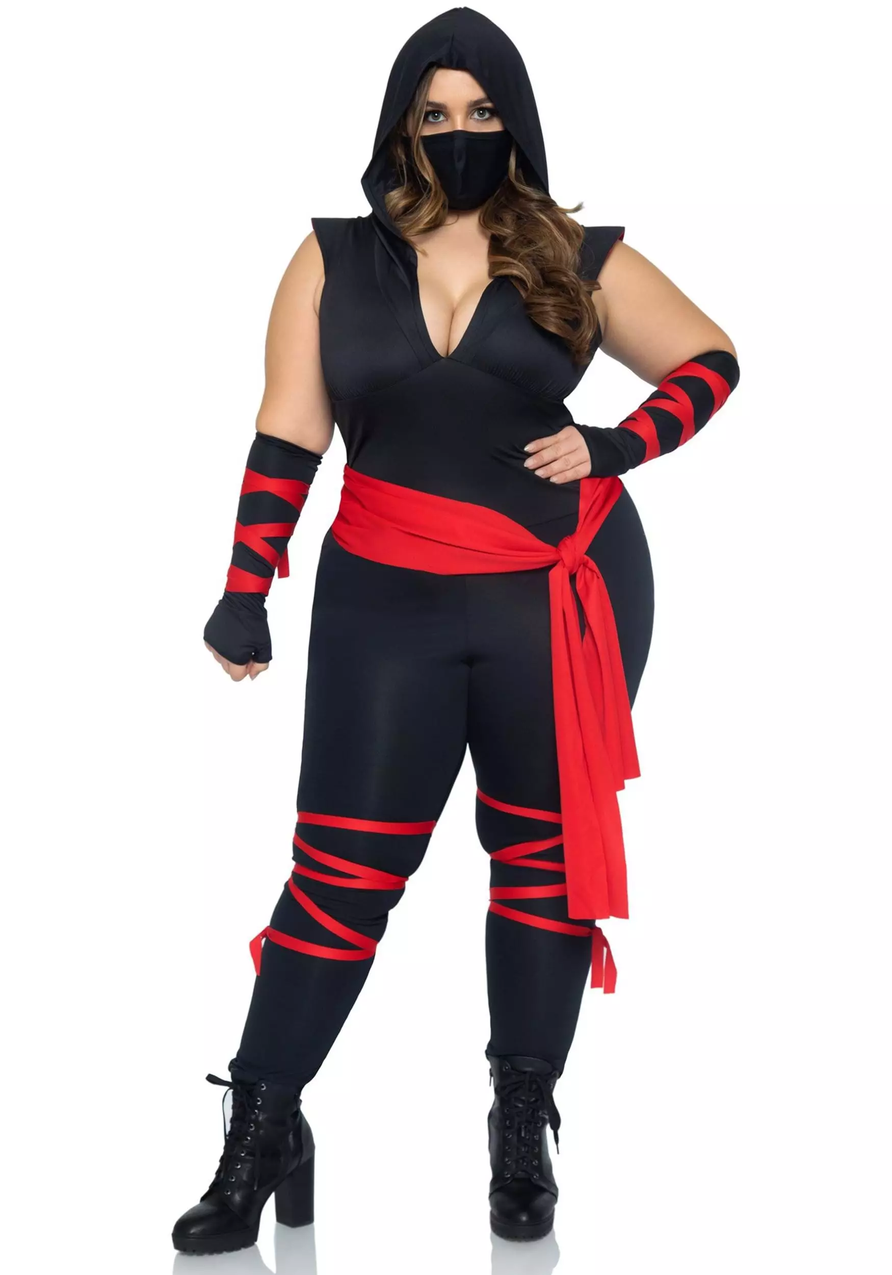 LEG AVENUE Deadly Ninja Women's Sexy Plus Size Costume 3 LEG AVENUE Deadly Ninja Women's Sexy Plus Size Costume