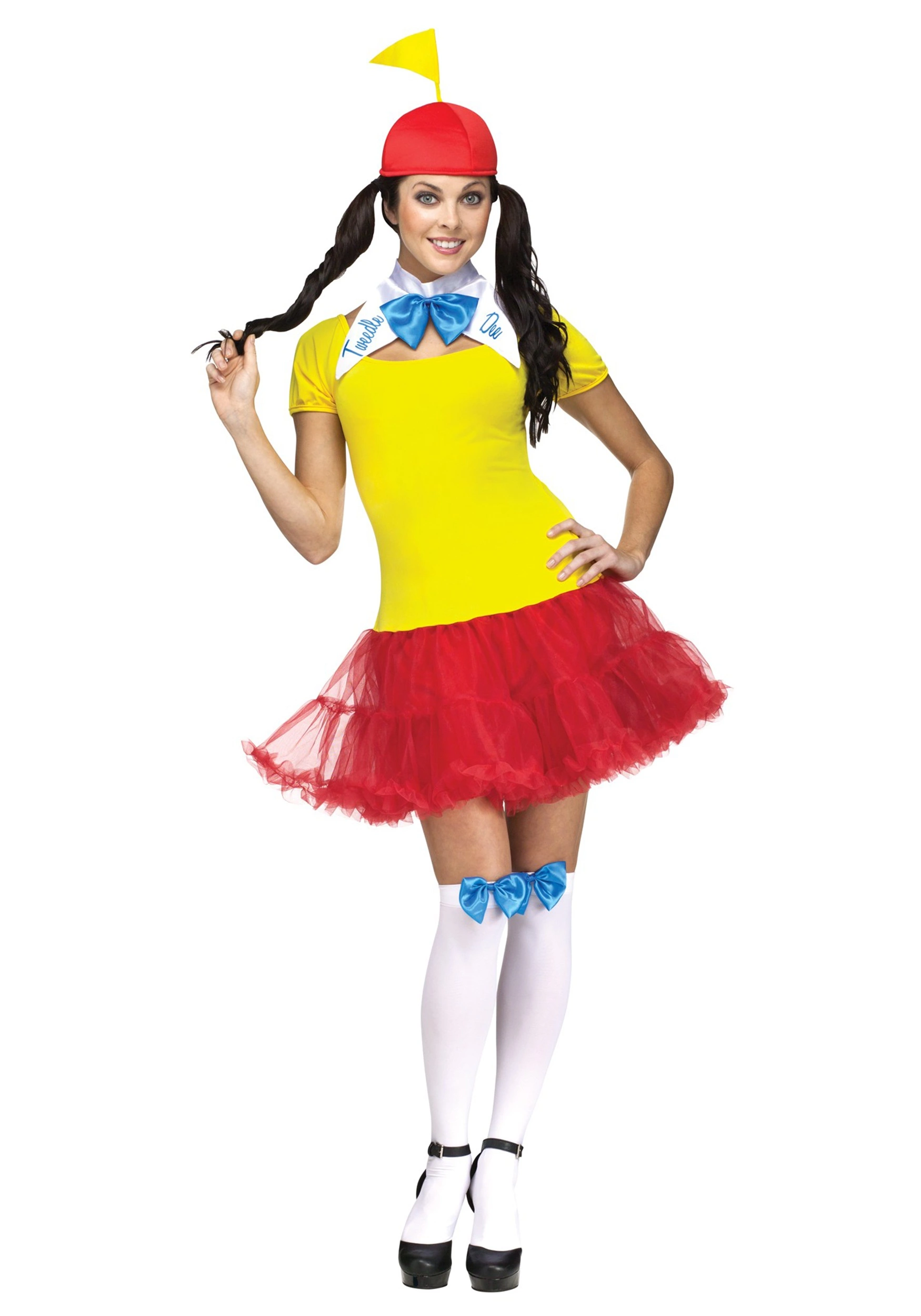 Fun World Sexy Tweedle Dee/Dum Adult Costume 4 Fun World Sexy Tweedle Dee/Dum Adult Costume - Image 2