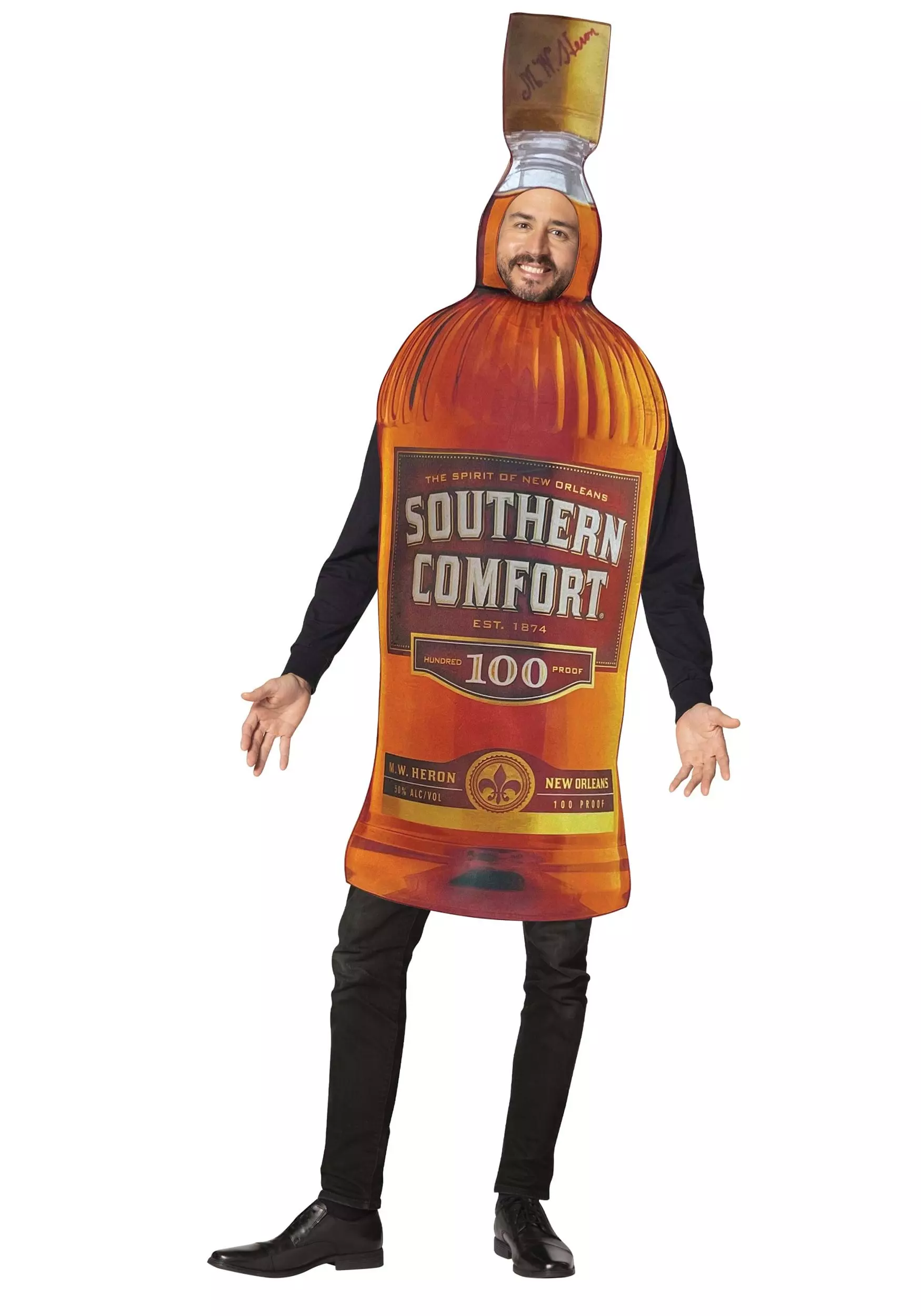 Morris Costumes Black Southern Comfort Bottle Adult Costume 3 Morris Costumes Black Southern Comfort Bottle Adult Costume