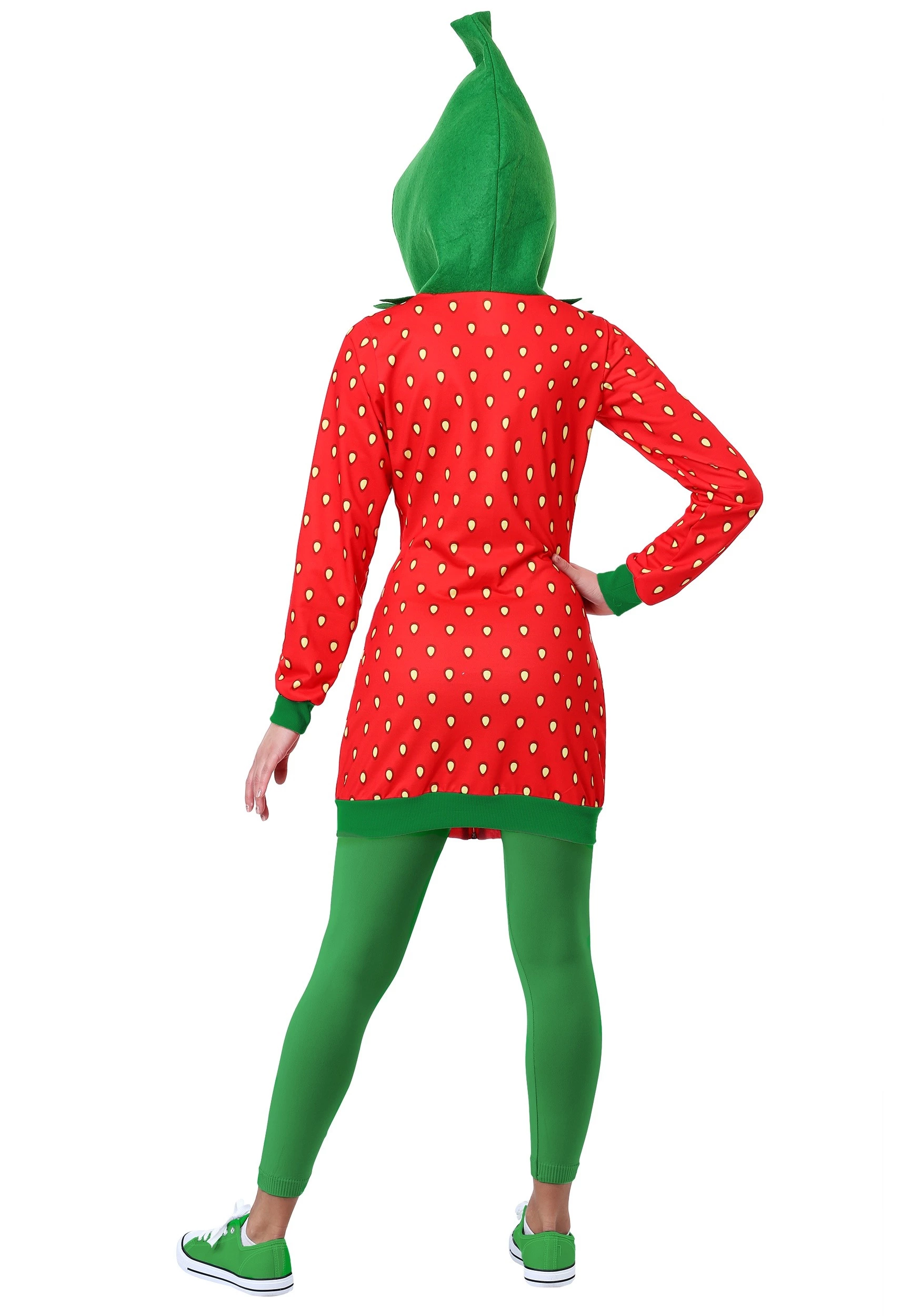 Meisheng Strawberry Hoodie Dress Costume 5 Meisheng Strawberry Hoodie Dress Costume - Image 3