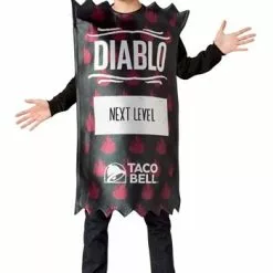Morris Costumes Diablo Taco Bell Sauce Packet Adult Taco Bell Costume