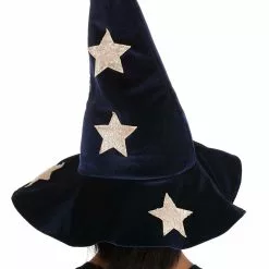 Elope Velvet Stars Costume Witch Hat -Storybook & Fairytale Costumes Sales velvet stars witch hat alt 1