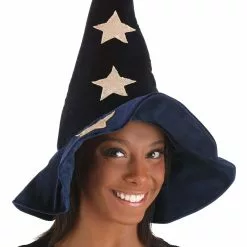 Elope Velvet Stars Costume Witch Hat -Storybook & Fairytale Costumes Sales velvet stars witch hat alt 2