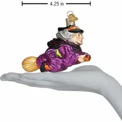 Old World Christmas Witch Flying On A Broomstick Ornament -Storybook & Fairytale Costumes Sales witch on broomstick ornament alt 4