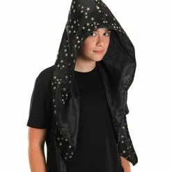 Elope Wizard Alchemy Hood Black And Stars -Storybook & Fairytale Costumes Sales wizard alchemy hood black alt 1