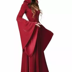 California Costume Collection Crimson Robe Adult Women's Costume -Storybook & Fairytale Costumes Sales womens crimson robe adult costume alt 2