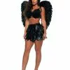 Underwraps Sexy Dark Angel Feather Skirt And Top Costume For Women 2 Underwraps Sexy Dark Angel Feather Skirt And Top Costume For Women -Storybook & Fairytale Costumes Sales womens dark angel feather skirt and top
