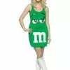 Rasta Imposta Womens Green M&M Costume -Storybook & Fairytale Costumes Sales womens green mm costume