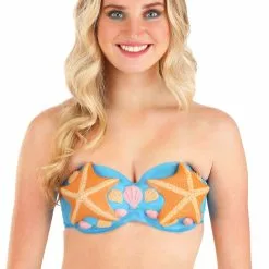 Partytime Latex Factory Mermaid Seashell Bra For Women -Storybook & Fairytale Costumes Sales womens mermaid seashell bra alt 1