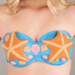 Partytime Latex Factory Mermaid Seashell Bra For Women -Storybook & Fairytale Costumes Sales womens mermaid seashell bra alt 3