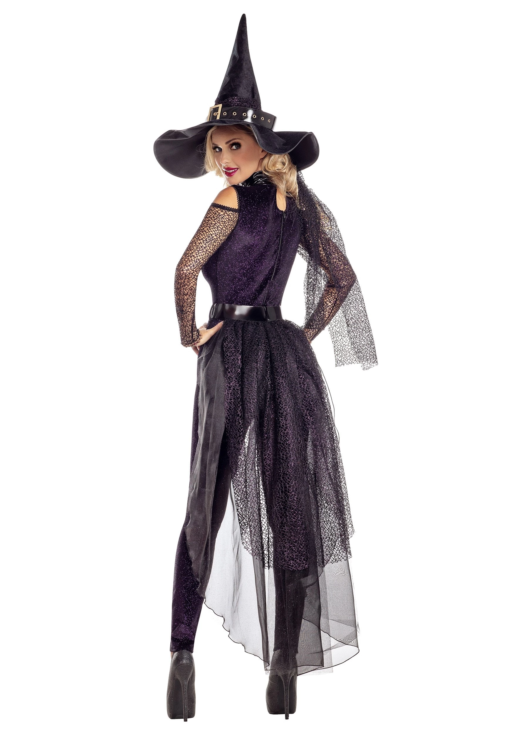Party King Midnight Violet Women's Witch Costume 4 Party King Midnight Violet Women's Witch Costume - Image 2
