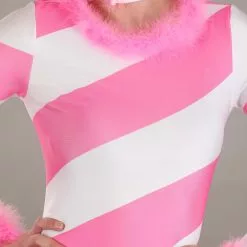 Fun Costumes Womens Pink Candy Cane Costume -Storybook & Fairytale Costumes Sales womens pink candy cane jumpsuit alt 5