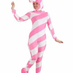 Fun Costumes Womens Pink Candy Cane Costume -Storybook & Fairytale Costumes Sales womens pink candy cane jumpsuit alt 8 1
