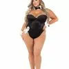 Roma Women's Plus Size Classic Playboy Bunny Sexy Costume -Storybook & Fairytale Costumes Sales womens plus black playboy bunny costume