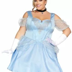 LEG AVENUE Women's Plus Glass Slipper Sweetie Costume