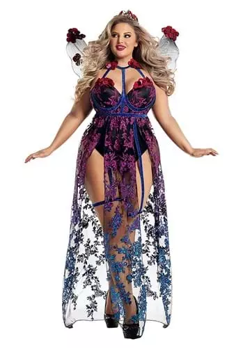 Party King Plus Size Dark Fairy Queen Costume For Women 3 Party King Plus Size Dark Fairy Queen Costume For Women
