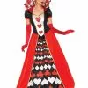 LEG AVENUE Womens Plus Size Deluxe Queen Of Hearts Costume