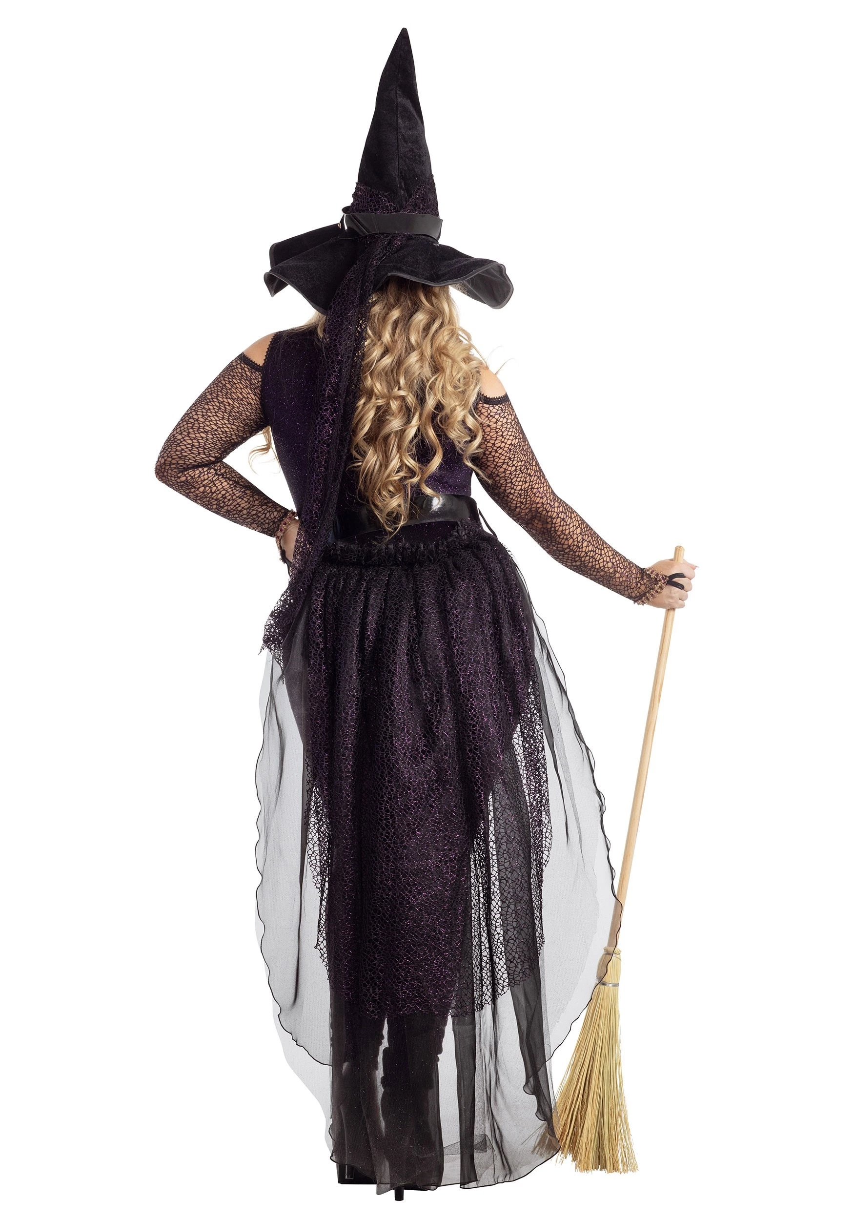 Party King Women's Plus Size Midnight Violet Witch Costume 4 Party King Women's Plus Size Midnight Violet Witch Costume - Image 2