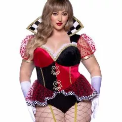 LEG AVENUE Sexy Plus Size Royal Queen Of Hearts Costume For Women