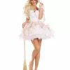 Party King Sexy White Magic Witch Costume For Women -Storybook & Fairytale Costumes Sales womens white magic witch costume